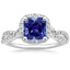 18KW Sapphire Luxe Willow Halo Diamond Ring (2/5 ct. tw.), smalltop view