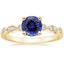 18KY Sapphire Tiara Diamond Ring (1/10 ct. tw.), smalltop view
