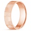 14K Rose Gold Cedar Wedding Ring, smallside view