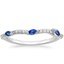 Platinum Luxe Willow Contoured Ring with Sapphire and Diamond Accents (1/10 ct. tw.), smalltop view
