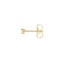 14K Yellow Gold Single Opal Stud Earring, smalladditional view 2