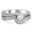 Pave Diamond Cascade Contoured Wedding Ring, smallside view