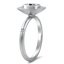 Contemporary Matte Finish Bezel Diamond Ring with Accent Diamonds, smallview