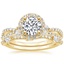 18K Yellow Gold Luxe Willow Halo Diamond Bridal Set (5/8 ct. tw.)