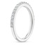 18K White Gold Petite Shared Prong Rose Cut Diamond Ring, smallside view