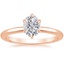14KR Moissanite Esme Solitaire Ring, smalltop view