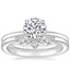 18K White Gold Double Hidden Halo Diamond Ring (1/6 ct. tw.) with Aubrey Diamond Ring