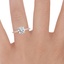 14K Rose Gold Ballad Diamond Ring (1/8 ct. tw.), smallzoomed in top view on a hand