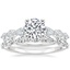 18K White Gold Seine Graduated Pear Diamond Ring with Versailles Diamond Ring (3/8 ct. tw.)