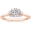 14K Rose Gold Mara Diamond Ring, smalltop view