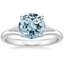 Aquamarine Lena Diamond Ring in 18K White Gold