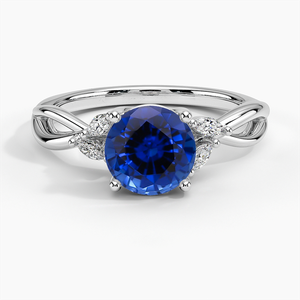 Sapphire Willow Diamond Ring (1/8 ct. tw.) in 18K White Gold