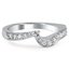 Custom Pave Diamond Cascade Contoured Wedding Ring