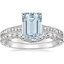 PT Aquamarine Contoured Luxe Hudson Diamond Bridal Set, smalltop view