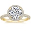 18K Yellow Gold Valencia Halo Diamond Ring (1/2 ct. tw.), smalltop view