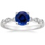 18KW Sapphire Tiara Diamond Ring (1/10 ct. tw.), smalltop view