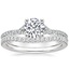 18K White Gold Serenity Diamond Ring with Curved Ballad Diamond Ring (1/6 ct. tw.)