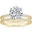 18K Yellow Gold Luxe Petite Shared Prong Diamond Bridal Set (3/4 ct. tw.)