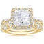 18KY Moissanite Luxe Willow Halo Diamond Bridal Set (5/8 ct. tw.), smalltop view