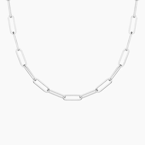 23.6 inch State Of Louisiana Chain Necklace - Silver