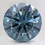 2.53 Ct. Fancy Deep Blue Round Lab Created Diamond