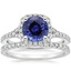 18KW Sapphire Joy Diamond Ring (1/3 ct. tw.) with Bliss Diamond Ring (1/5 ct. tw.), smalltop view