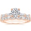 14K Rose Gold Memoir Baguette Diamond Ring (1/2 ct. tw.) with Leona Diamond Ring (1/3 ct. tw.)