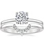18K White Gold Astoria Diamond Ring with Lunette Diamond Ring