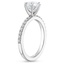 18KW Sapphire Six Prong Petite Shared Prong Diamond Ring (1/5 ct. tw.), smalltop view