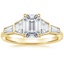 18K Yellow Gold Cosette Diamond Ring (1 ct. tw.), smalltop view
