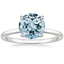 Aquamarine Vita Diamond Ring in 18K White Gold
