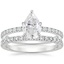 18KW Moissanite Poppy Diamond Ring (1/6 ct. tw.) with Bliss Diamond Ring (1/5 ct. tw.), smalltop view