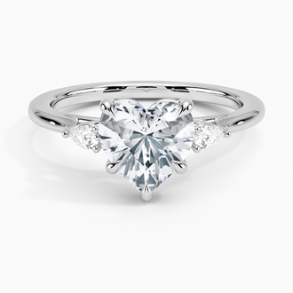 Perfect Fit Three Stone Pear Diamond Ring