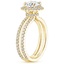 18KY Sapphire Linnia Halo Diamond Ring (2/3 ct. tw.), smalltop view