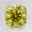 1.97 Ct. Fancy Vivid Greenish Yellow Cushion Lab Created Diamond