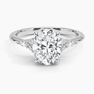 Nadia Ring with 2ct Oval Lab Diamond Center Stone