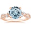 14KR Aquamarine Luxe Willow Diamond Ring (1/4 ct. tw.), smalltop view