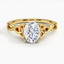 Yellow Gold Moissanite Entwined Celtic Love Knot Ring