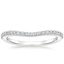 Platinum Curved Diamond Ring (1/6 ct. tw.), smalltop view