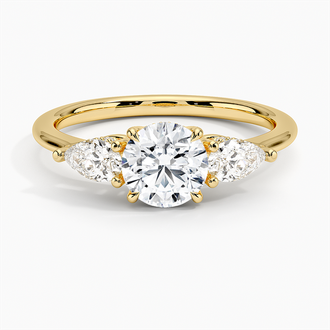 Adorned Opera Three Stone Diamond Ring - Brilliant Earth