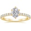 18KY Moissanite Bliss Six-Prong Diamond Ring (1/6 ct. tw.), smalltop view