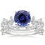 18KW Sapphire Reflection Diamond Bridal Set, smalltop view