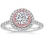 18K White Gold Soleil Diamond Ring with Pink Lab Diamond Accents (1/2 ct. tw.), smalltop view