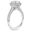 18KW Moissanite Tacori Petite Crescent Bloom Diamond Ring, smalltop view