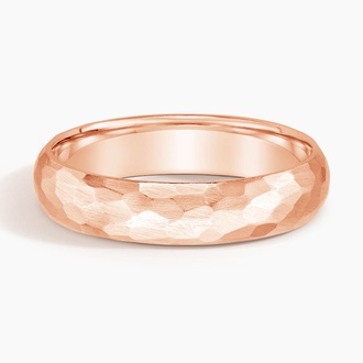 Canyon 5mm Wedding Ring in 14K Rose Gold