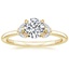18K Yellow Gold Mara Diamond Ring, smalltop view