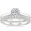 18K White Gold Simply Tacori Crown Diamond Ring with Tacori Dantela Diamond Ring (1/8 ct. tw.)