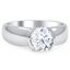 Custom Wide Semi-Bezel Diamond Ring
