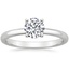 18K White Gold 2mm Comfort Fit Ring, smalltop view