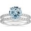 18KW Aquamarine Luxe Petite Shared Prong Diamond Bridal Set (3/4 ct. tw.), smalltop view